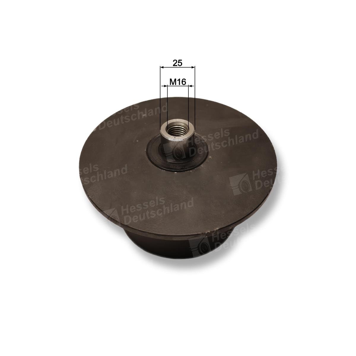 Rolle Gummi ø110/150/IM16 Front Bemaßt