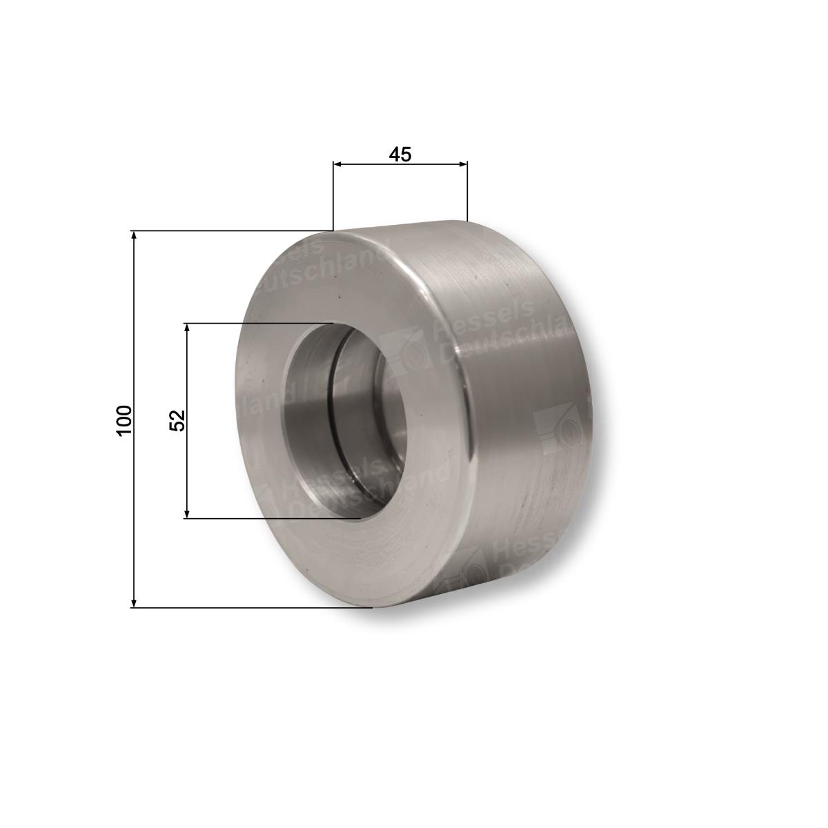 Rolle Stahl ø100/45/GB52 Bemaßt