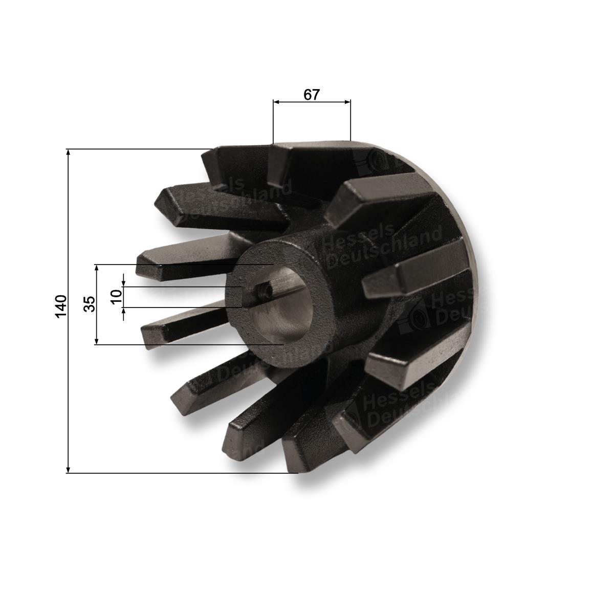 Antriebsrad Typ NZ4012/GB35/SP10/SB10 Bemaßt