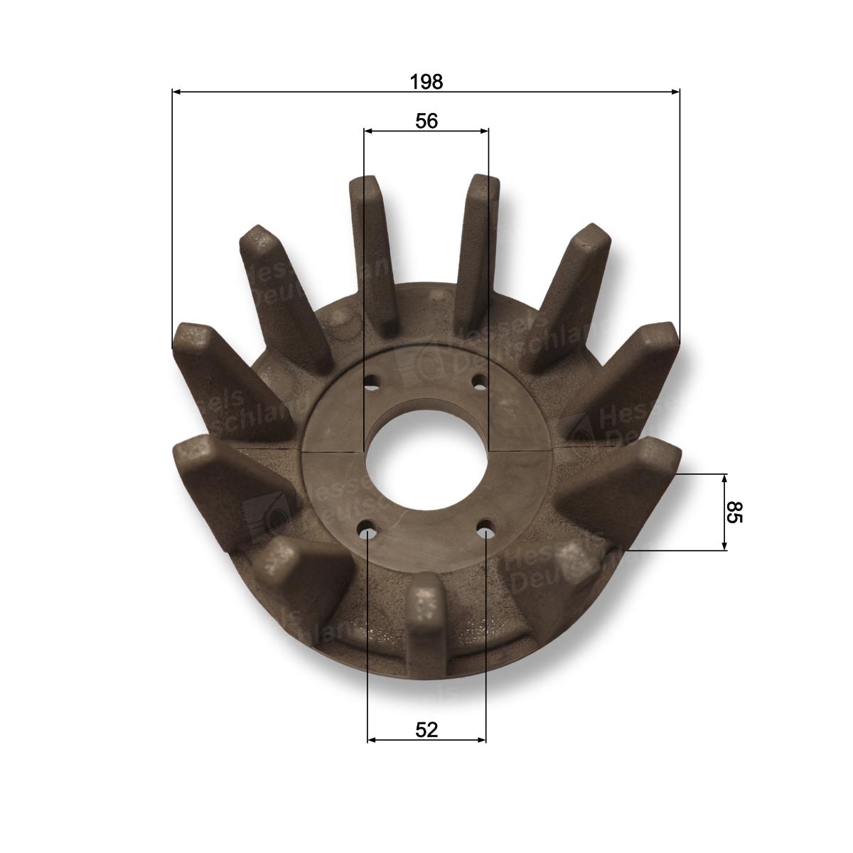 Antriebsrad Typ NZ6011/N110  Bemaßt