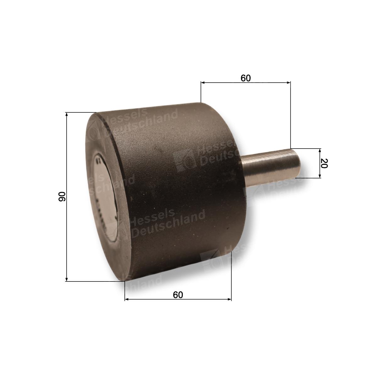ROLLE GUSS D90/AZ20X60/L60 Bemaßt
