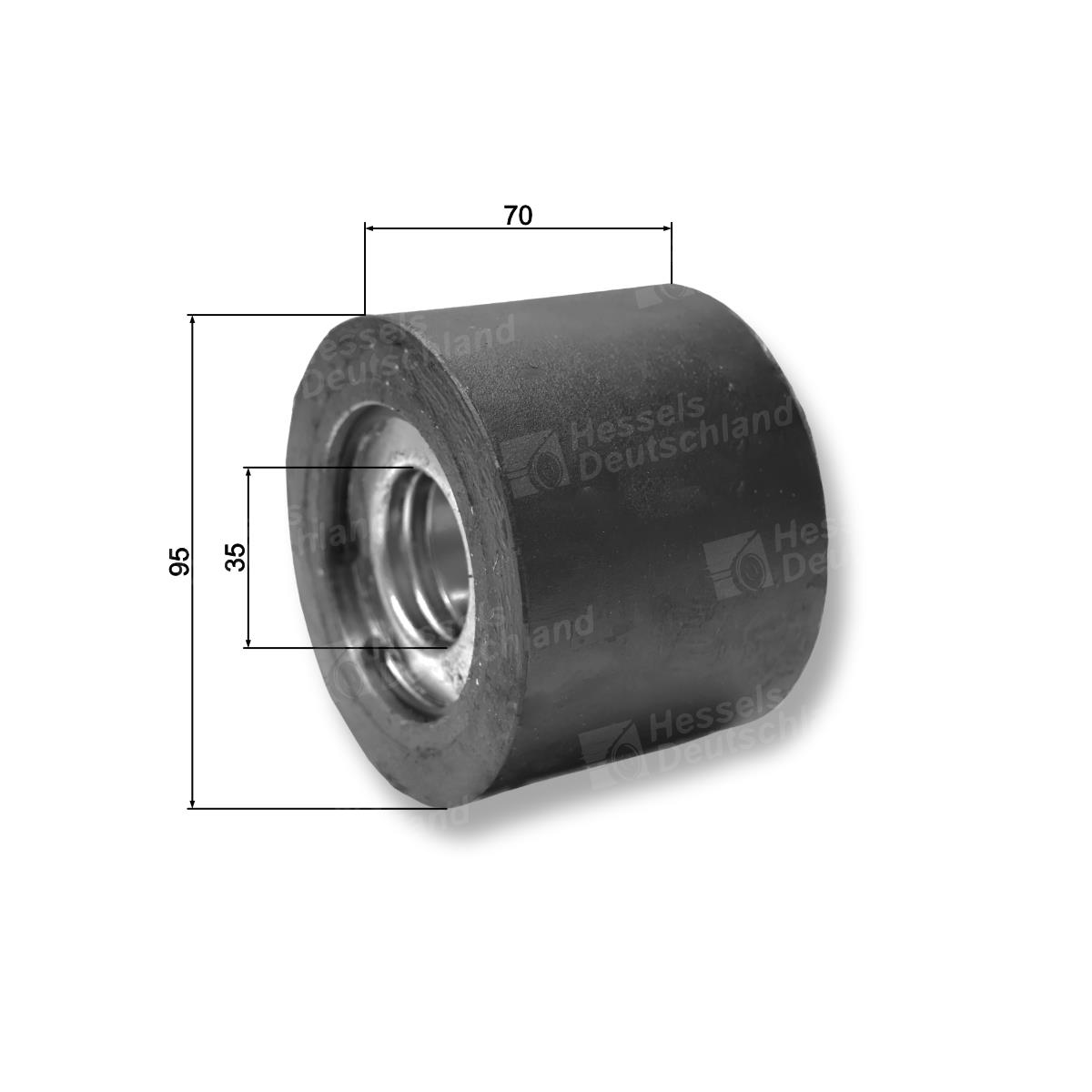Rolle PUR ø95/70/35 Bemaßt
