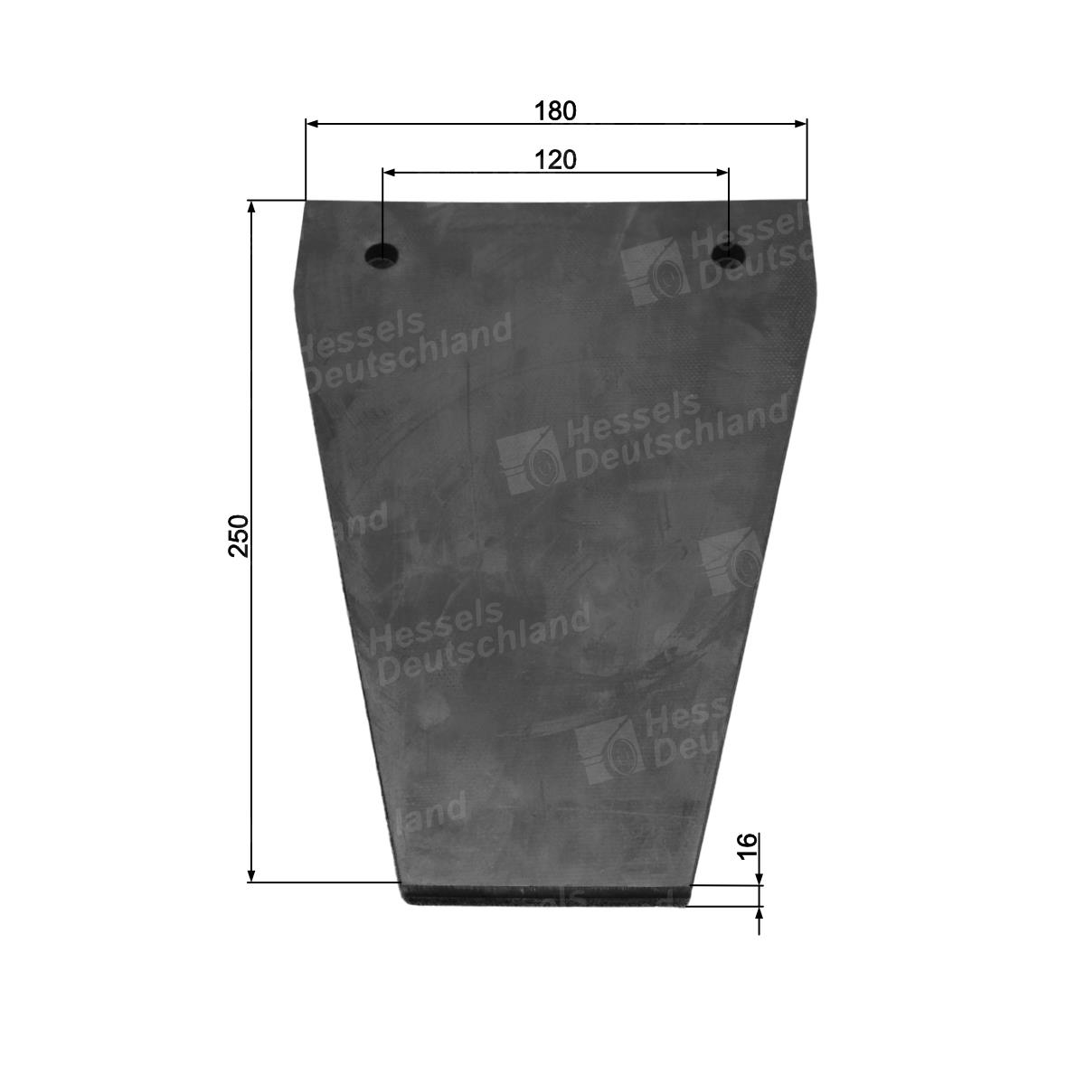 Gummipaddel 250mm/4 Einlagen TIM Bemaßt