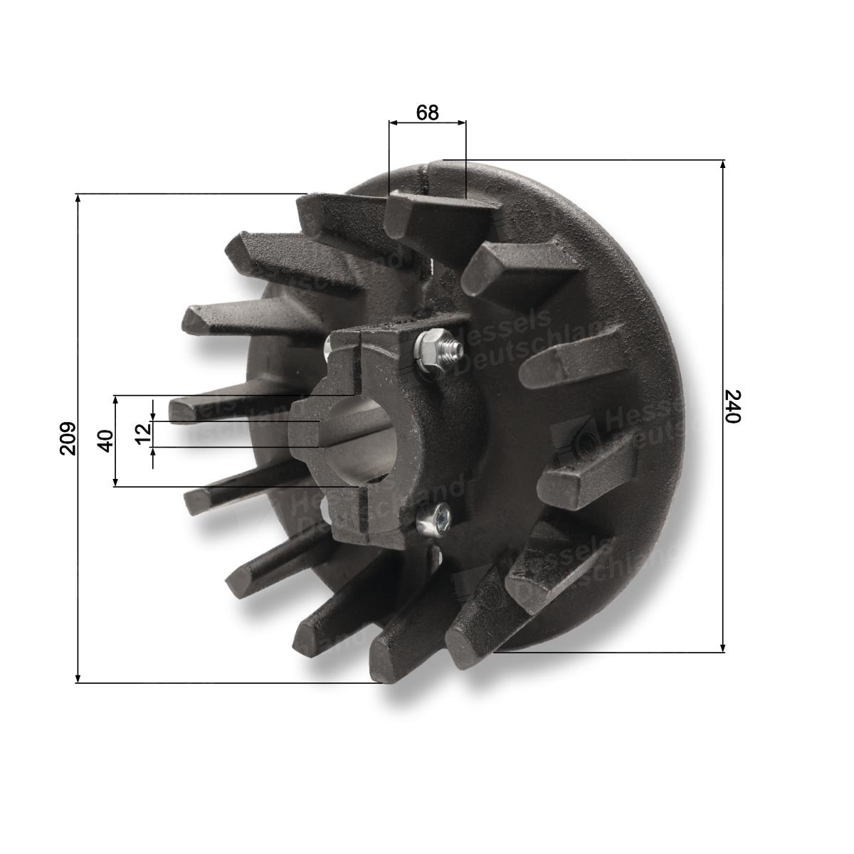 Antriebsrad N50/14 GB40/SP12 Bemaßt