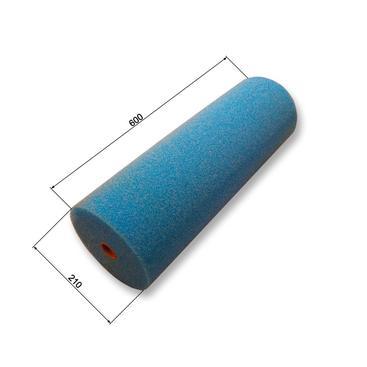 Schaumwalze Verleseband ø210/600mm Bemaßt