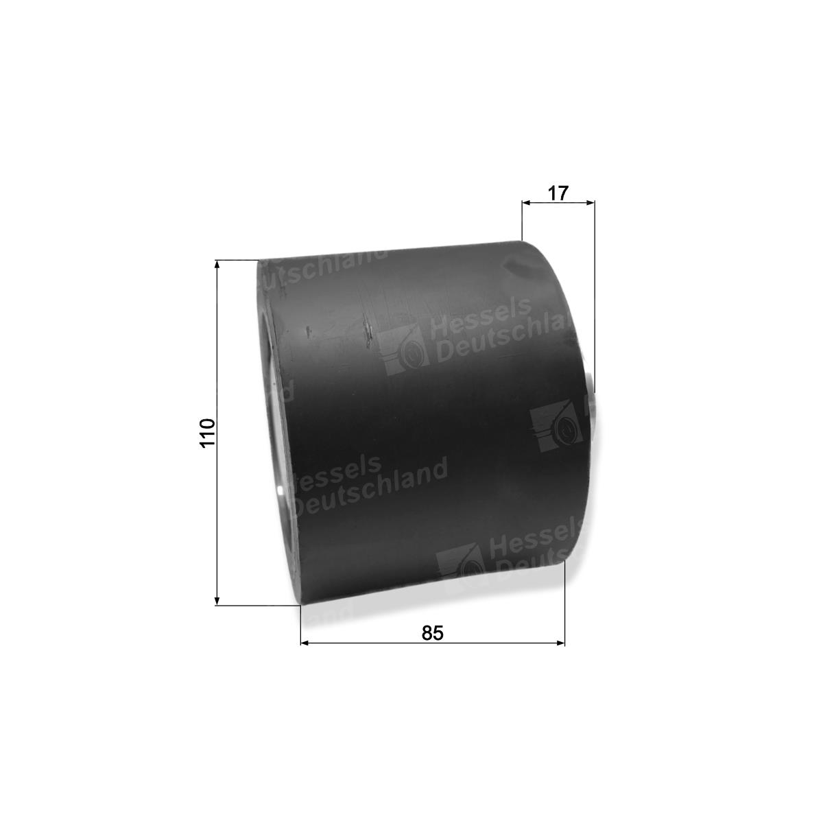 Rolle Gummi Ø110/85/20 Bemaßt