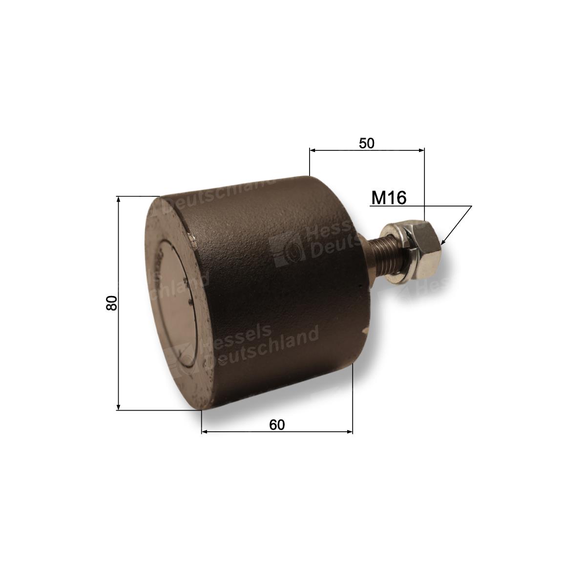 Rolle Stahl ø80/AM16  AMAC 6.31.00-2 Bemaßt