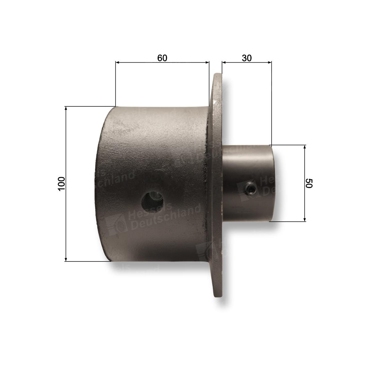 Antriebsrad Gummi (Kupplung) ø100/140/60/GB30/SP8 Bemaßt