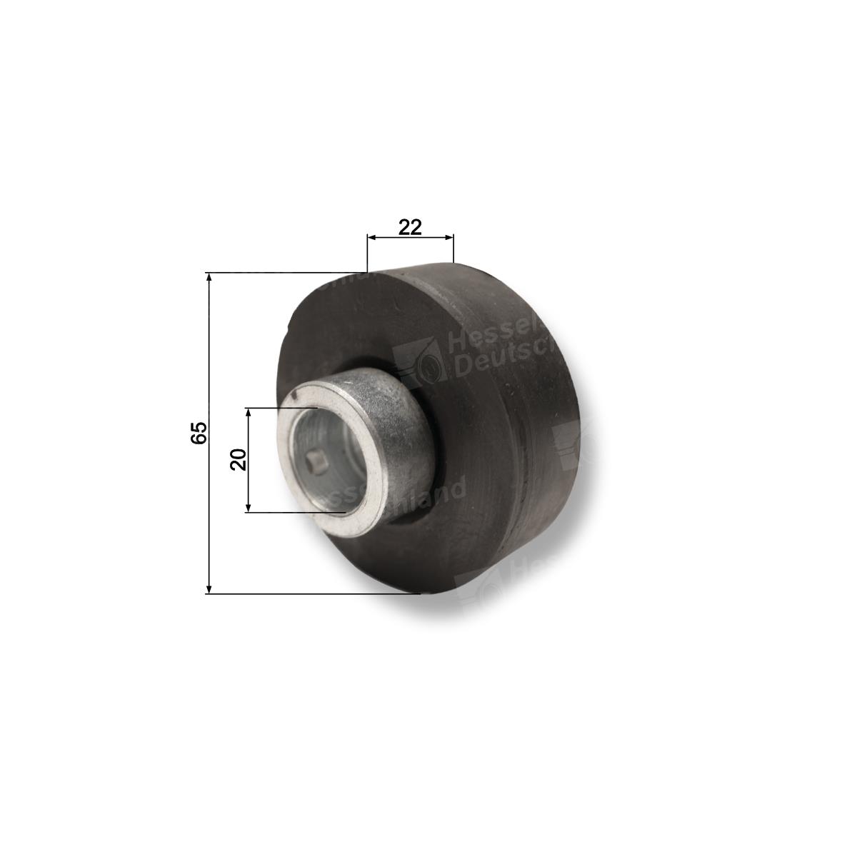LAGERSTÜTZROLLE INA Ø 20/65 MM (AMAC) Bemaßt