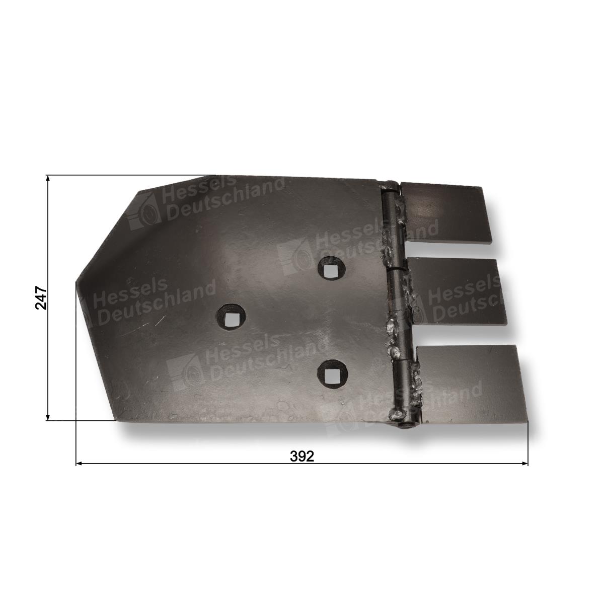 SCHARPLATTE LI. 2-TEILIG 240MM Bemaßt