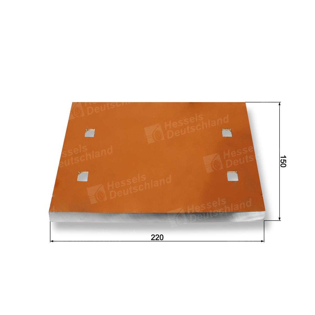 Messerplatte UM 150x220x8 (Krautschläger) Bemaßt