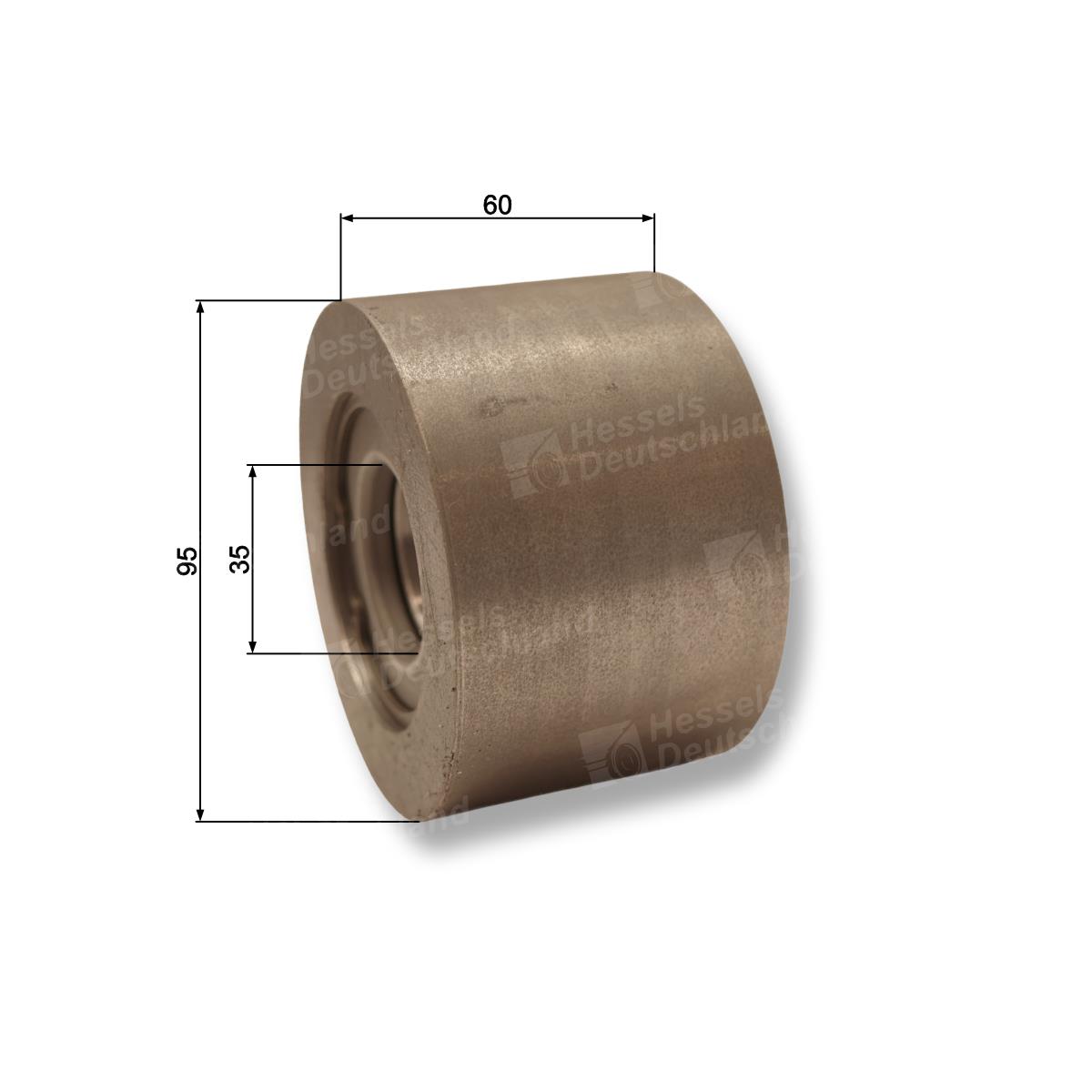 Rolle Stahl ø95/35/B=60 Bemaßt