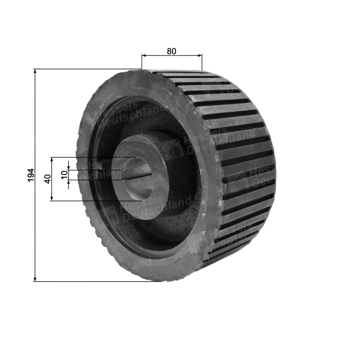 Antriebs Rolle ø194Z/L80T/GB40.SP10 Bemaßt