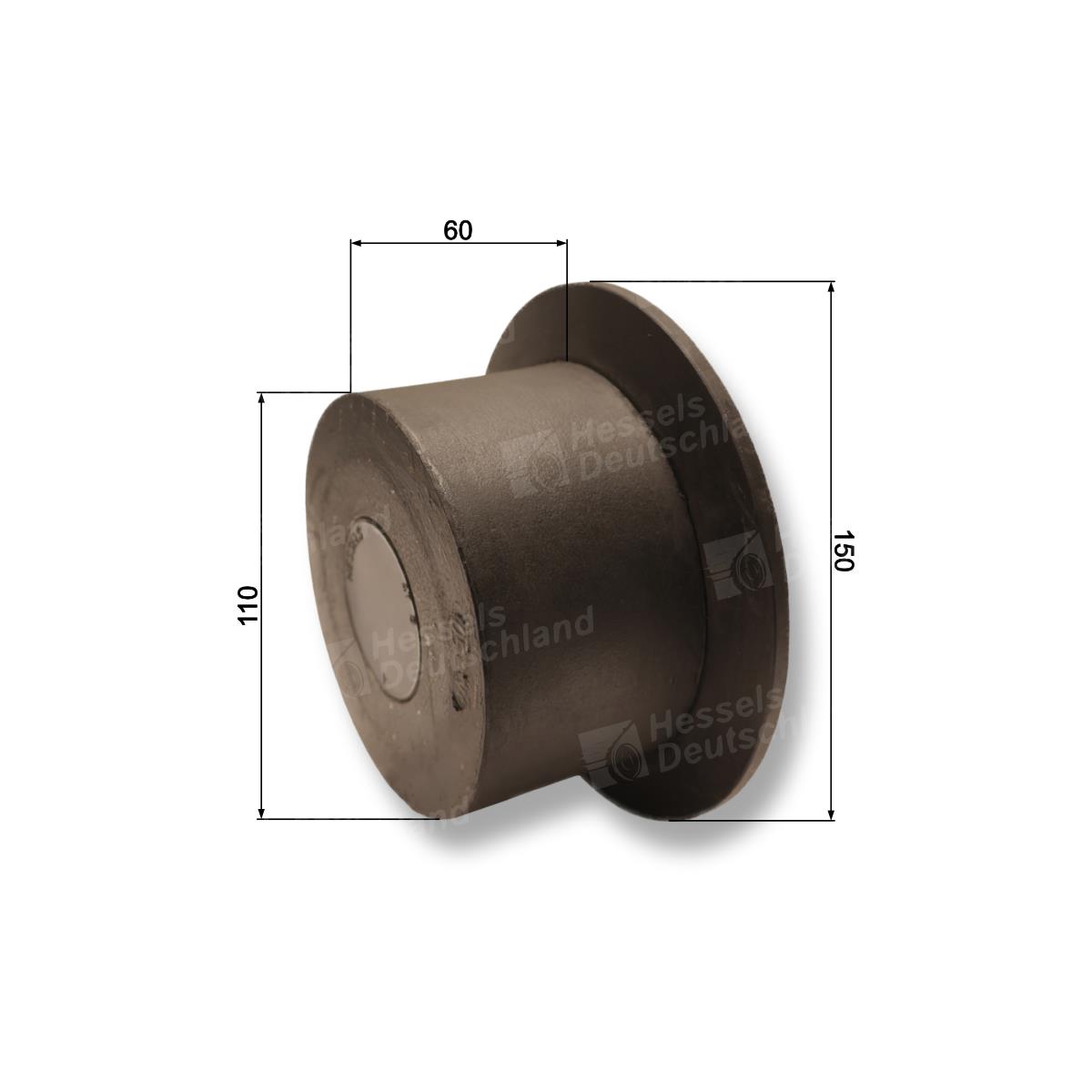 Rolle Gummi ø110/150/IM16 Bemaßt