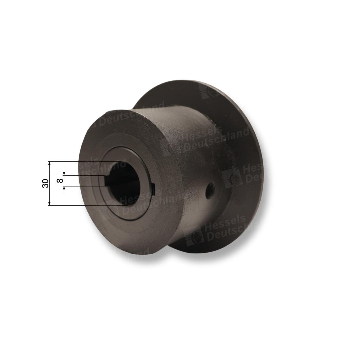 Antriebsrad Gummi (Kupplung) ø100/140/60/GB30/SP8 Bemaßt